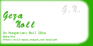 geza noll business card