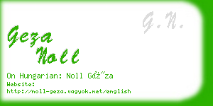 geza noll business card